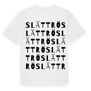 Slättrö ordlek t-shirt – ekologisk bomull t-shirt från Pinshirt
