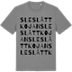 Mid Heather Gray t-shirt med Sleslåttkojan ordlek t-shirt