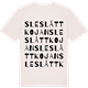 Vintage White t-shirt med Sleslåttkojan ordlek t-shirt