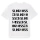 White t-shirt med Slogmossen ordlek t-shirt