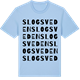 Blue Soul t-shirt med Slogsveden ordlek t-shirt