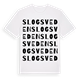 White t-shirt med Slogsveden ordlek t-shirt