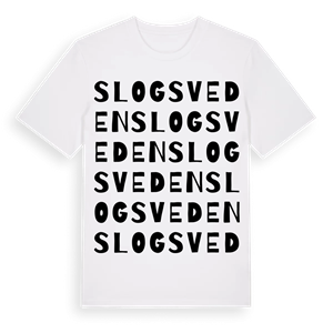 Slogsveden ordlek t-shirt – ekologisk bomull t-shirt från Pinshirt