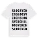 White t-shirt med Slogsveden ordlek t-shirt