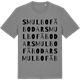 Mid Heather Gray t-shirt med Smulbo Fäbodar ordlek t-shirt