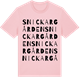 Pink Cotton t-shirt med Snickargården ordlek t-shirt
