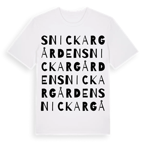 Snickargården ordlek t-shirt – ekologisk bomull t-shirt från Pinshirt