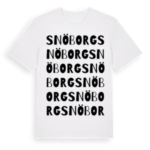 Snöborg ordlek t-shirt – ekologisk bomull t-shirt från Pinshirt