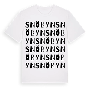 Snöbyn ordlek t-shirt – ekologisk bomull t-shirt från Pinshirt