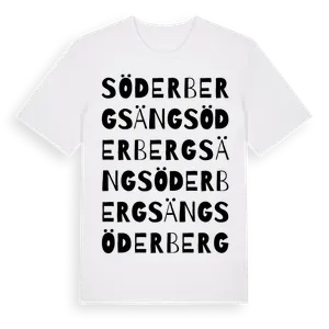 Söder Bergsäng ordlek t-shirt – ekologisk bomull t-shirt från Pinshirt