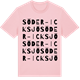 Pink Cotton t-shirt med Söder-Icksjö ordlek t-shirt