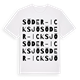 White t-shirt med Söder-Icksjö ordlek t-shirt