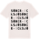 Vintage White t-shirt med Söder-Icksjö ordlek t-shirt