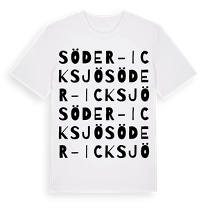 Söder-Icksjö ordlek t-shirt – ekologisk bomull t-shirt från Pinshirt