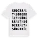 White t-shirt med Söder Rälta ordlek t-shirt