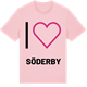 Pink Cotton t-shirt med Jag älskar Söderby t-shirt stort tryck