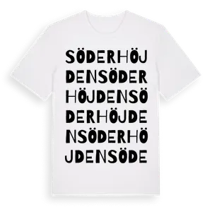 Söderhöjden ordlek t-shirt – ekologisk bomull t-shirt från Pinshirt