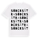 White t-shirt med Södersätra ordlek t-shirt