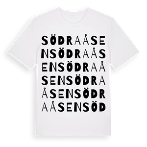 Södra Åsen ordlek t-shirt – ekologisk bomull t-shirt från Pinshirt