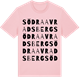Pink Cotton t-shirt med Södra Avradsberg ordlek t-shirt