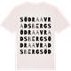 Vintage White t-shirt med Södra Avradsberg ordlek t-shirt