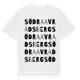 White t-shirt med Södra Avradsberg ordlek t-shirt