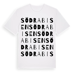 Södra Bisen ordlek t-shirt – ekologisk bomull t-shirt från Pinshirt