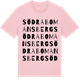 Pink Cotton t-shirt med Södra Bomansberg ordlek t-shirt