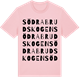 Pink Cotton t-shirt med Södra Brudskogen ordlek t-shirt