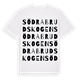 White t-shirt med Södra Brudskogen ordlek t-shirt