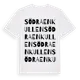 White t-shirt med Södra Enkullen ordlek t-shirt