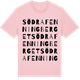 Pink Cotton t-shirt med Södra Fenningberget ordlek t-shirt
