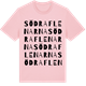 Pink Cotton t-shirt med Södra Flenarna ordlek t-shirt