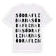 White t-shirt med Södra Flenarna ordlek t-shirt