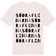 Vintage White t-shirt med Södra Flenarna ordlek t-shirt