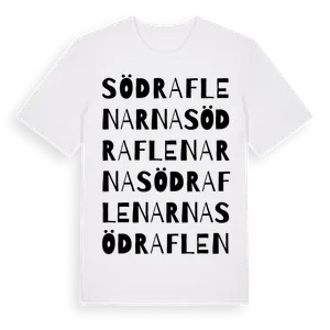 Södra Flenarna ordlek t-shirt – ekologisk bomull t-shirt från Pinshirt