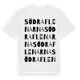 White t-shirt med Södra Flenarna ordlek t-shirt