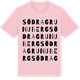 Pink Cotton t-shirt med Södra Grunuberg ordlek t-shirt