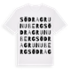 White t-shirt med Södra Grunuberg ordlek t-shirt