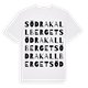 White t-shirt med Södra Kallberget ordlek t-shirt