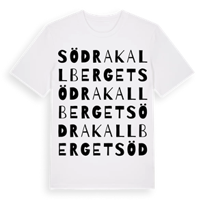 Södra Kallberget ordlek t-shirt – ekologisk bomull t-shirt från Pinshirt