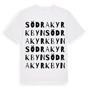 Södra Kyrkbyn ordlek t-shirt – ekologisk bomull t-shirt från Pinshirt
