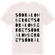 Vintage White t-shirt med Södra Lomberget ordlek t-shirt