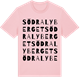 Pink Cotton t-shirt med Södra Lyberget ordlek t-shirt