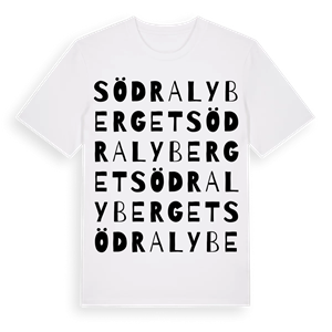 Södra Lyberget ordlek t-shirt – ekologisk bomull t-shirt från Pinshirt