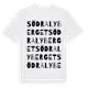 White t-shirt med Södra Lyberget ordlek t-shirt