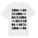 White t-shirt med Södra Moren ordlek t-shirt