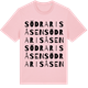 Pink Cotton t-shirt med Södra Risåsen ordlek t-shirt