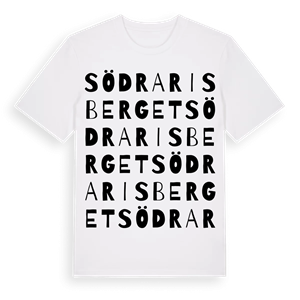 Södra Risberget ordlek t-shirt – ekologisk bomull t-shirt från Pinshirt