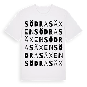 Södra Säxen ordlek t-shirt – ekologisk bomull t-shirt från Pinshirt
